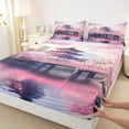 thumbnail image 3 of Homewish Cherry Blossom Twin Sheet Sets,Japanese Theme Twin Fitted Sheet,Pink Sakura Flat Sheet For Girls Kids,Breathable Home Decor,3pcs, 3 of 7