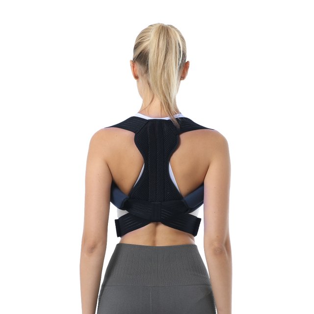 Corrector de postura para mujeres y hombres, soporte para la espalda totalmente ajustable y cómodo, enderezador de apoyo para la columna vertebral, la espalda, el cuello,