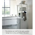 thumbnail image 6 of Yamazaki Home Storage Rack - Three Sizes, White, Steel, 67-Inch (Fridge), Supports 64.9 pounds, Adjustable, 6 of 7