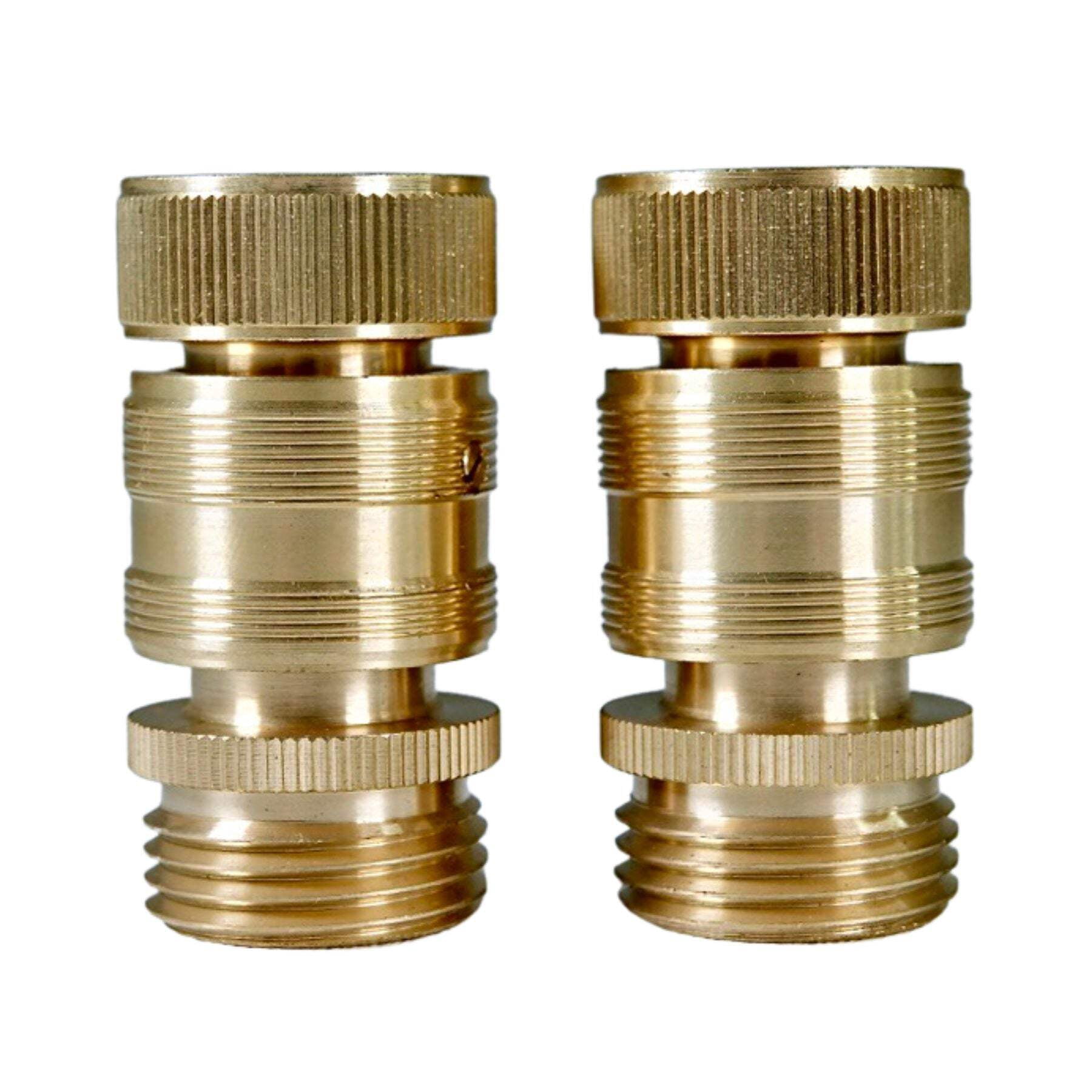Quick Connector Garden Hose Fittings (4Pack) - Leak Free - 3/4" Snap-On Water Hose Adapter for Quick Release - Solid Brass - Quick Connection Garden Hose Connectors