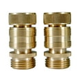 thumbnail image 2 of Quick Connector Garden Hose Fittings (2 Pack) - Leak Free - 3/4" Snap-On Water Hose Adapter for Quick Release - Solid Brass - Quick Connection Garden Hose Connectors, 2 of 6