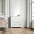 thumbnail image 2 of Spindle 3-Drawer Chest in Engineered Wood Sandcastle Antique White Finish, 2 of 11
