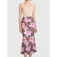 thumbnail image 6 of Women'S Fishtail Skirt Elegant Floral Ruched Skinny Bodycon Ruffle Long Skirts Powder Pink L, 6 of 8