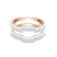 thumbnail image 1 of Round Shape White Cubic Zirconia Two Tone Enhancer Guard Ring 14K Rose Gold Ring Size - 4, 1 of 3