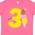thumbnail image 4 of Inktastic Ice Cream Third Birthday Pink Boys or Girls Toddler T-Shirt, 4 of 5