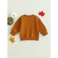 thumbnail image 4 of Wassery Infant Baby Girls Boys Halloween Sweatshirts Long Sleeve Crew Neck Letters Pumpkin Pie Print Pullovers Tops 6M 12M 18M 24M 3T Toddler Boy Girl Fall Clothes, 4 of 8