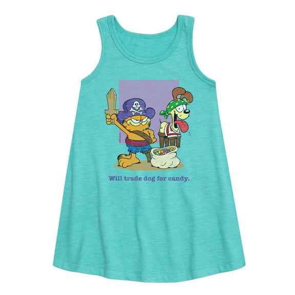 Garfield - Will Trade Dog For Candy - Toddler and Youth Girls A-line Dress