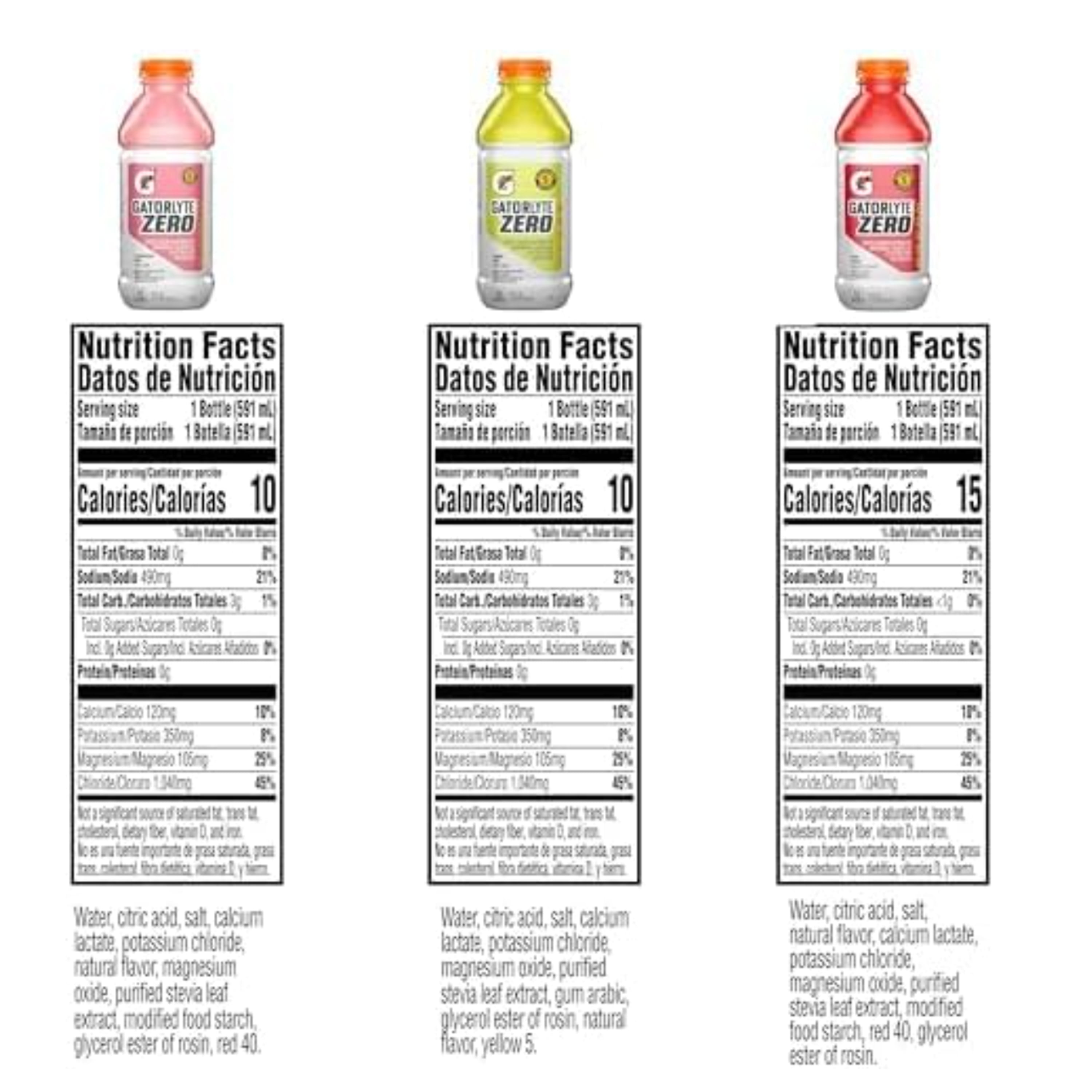 Gatorlyte Zero Electrolyte Beverage Variety Pack, 20 fl oz, 12 Pack Bottles