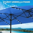 thumbnail image 3 of Soonbuy 15FT Large Patio Umbrella, with Solar Lights, for Deck Poolside Backyard, 3 of 5