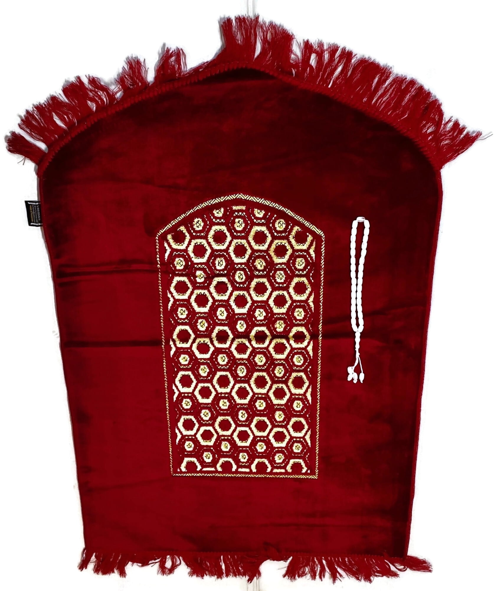 Latest Prayer Rugs Mahrab Masjid Style Islam Plush Velvet Prayer Mat