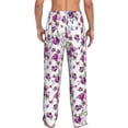 thumbnail image 3 of Goofa Rose Flowers Printed Soft Pajama Pants for Men, Wide Leg Comfy Casual Lounge Yoga Pants-X-Large, 3 of 9
