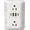 White, variant on Multi Plug 6-Outlet Extender, Surge Protector Power Strip with 2 USB & 2 Type-C Ports, 2500W Wall Outlet Extender for Home Office Dorm