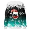 thumbnail image 5 of asdoklhq Christmas Sweatshirts for Women Fashion Casual Printed Round Neck Long Sleeve Pullover Top Sweatshirts Mint Green 2X, 5 of 5