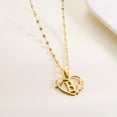 thumbnail image 3 of VOLALO Jewelry Initial Pendant Necklace for Men Womens, 14K Gold Plated Heart Letter Capital Necklace Alphabets from A-Z Figaro Chain Necklace, 3 of 10
