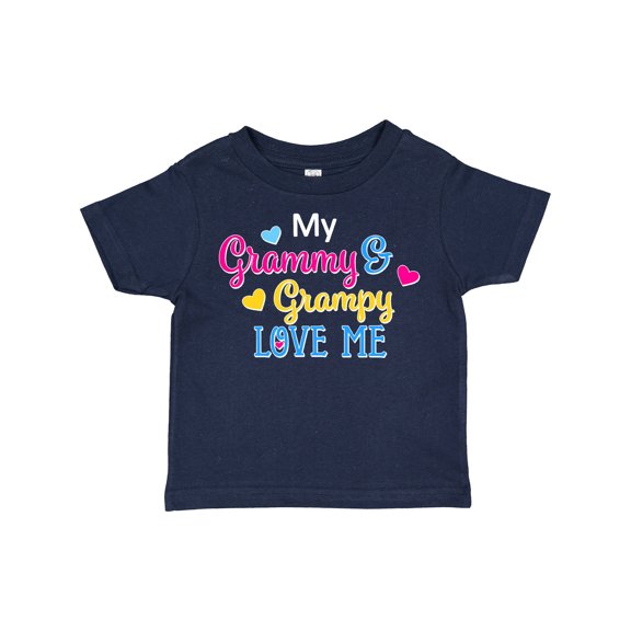 Inktastic My Grammy and Grampy Love Me with Hearts Boys or Girls Toddler T-Shirt