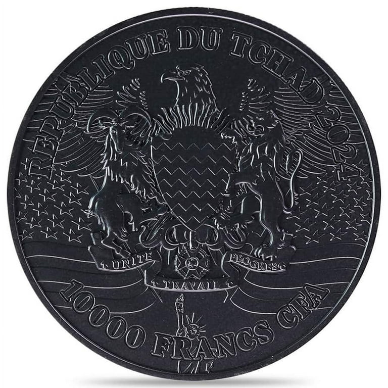 2024 Chad 2 oz Silver Black Eagle High Relief Bullion Exchange