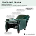 thumbnail image 5 of HULALA HOME Gladis Modern Retro Genuine Leather Recliner with Nailhead Trim by  GREEN Modern & Contemporary, Vintage, 5 of 5