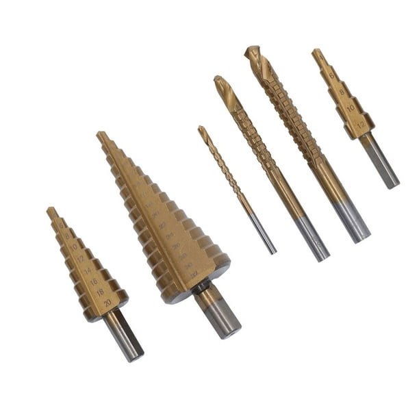 Pagoda Drill Bit Set Shank Clear Marking Universal Robust Drill Cone Bit HSS For Copper For PVC