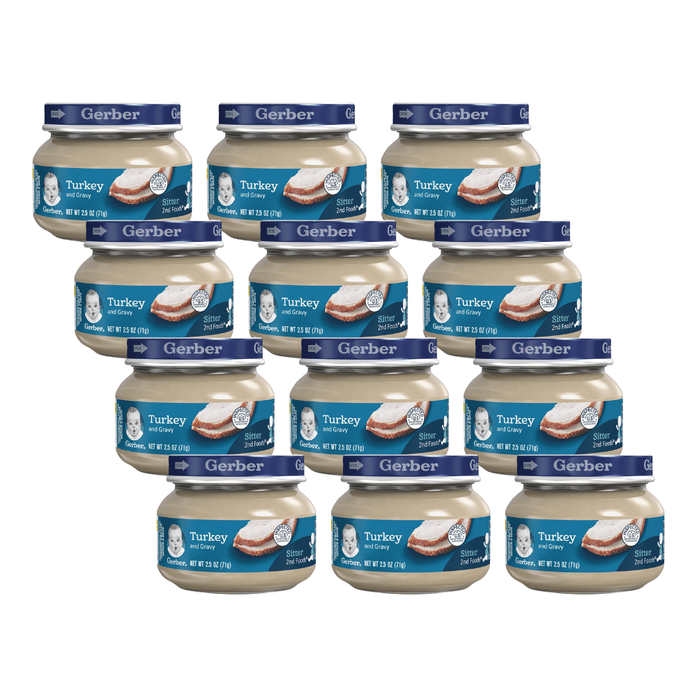 Gerber 2nd Foods Meats Turkey & Gravy 2.5 oz , 12 Count