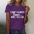 thumbnail image 2 of Womens Athletic Tops Long Sleeved Shirts for Women Casual Womens Tops Short Sleeve Turtle Neck Tee T Shirts Short Sleeve Loose Fit Summer Workout Women Shirt Size Medium Women's Purple XL, 2 of 5
