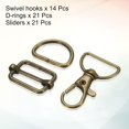 thumbnail image 3 of Swivel Clasps with D Rings and Slide Buckles Set Swivel Snaps D-Shape Rings Adjustable Strap Keeper, 3 of 7