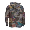 thumbnail image 5 of Tie Dye Men Hoodies Oversized Graphic Running Men Sweatshirts Long Sleeve Pullover Kangaroo Pocket Gray M, 5 of 5