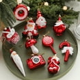 thumbnail image 2 of ZTGD 2Pcs Christmas Pendant Exquisite Mushroom Donut Santa Claus Shape Xmas Tree Hanging Ornament for Festive Decoration, 2 of 8
