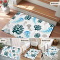 thumbnail image 5 of Bathroom Rugs 2x3 Ft, Jellyfish Coral Coastal Non Slip Area Rugs for Kitchen Bedroom Entryway, Nautical Summer Beach Ocean Sea Washable Carpet Runner Rug Floor Mats for Bedroom Home Decor, 5 of 8