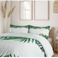 thumbnail image 6 of Ambesonne Palm Leaf Duvet Cover Sets, Forest Leaves Frame, 2-Queen, Hunter Green, 6 of 7