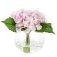 thumbnail image 4 of Hydrangea Artificial Floral Arrangement with Vase and Faux Water- Fake Flowers for Home Decor, Weddings, Shower Centerpiece by Pure Garden (Pink), 4 of 6