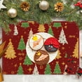 thumbnail image 5 of Beautynvta 5 Pcs Christmas Table Runner and Placemats Set, Non-Slip Printed Linen Dining Table Mat Set, Heat-Resistant Table Liner for Holiday Kitchen Dining Room Party Decor, 5 of 6