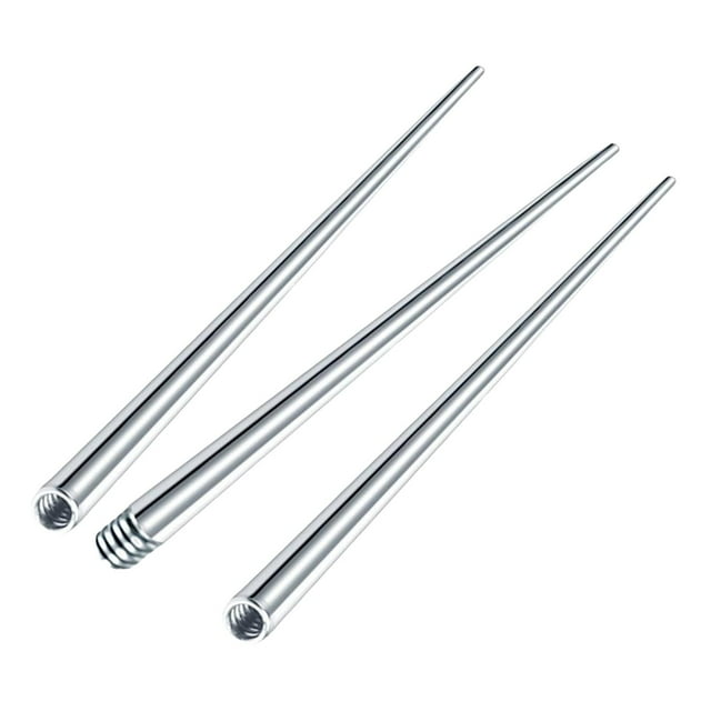 Threaded Taper,Threaded Taper Piercing Tool 1.18inches length,Insertion Pin Taper Stainless Steel,Threaded Insertion Taper for Threaded Jewelry,Threaded Pin Taper Navel Nose Lip Ears,Threaded Zulema none