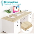 thumbnail image 5 of Kaboon 59.1x23.62 inch Universal Table Top, Oak, 5 of 6