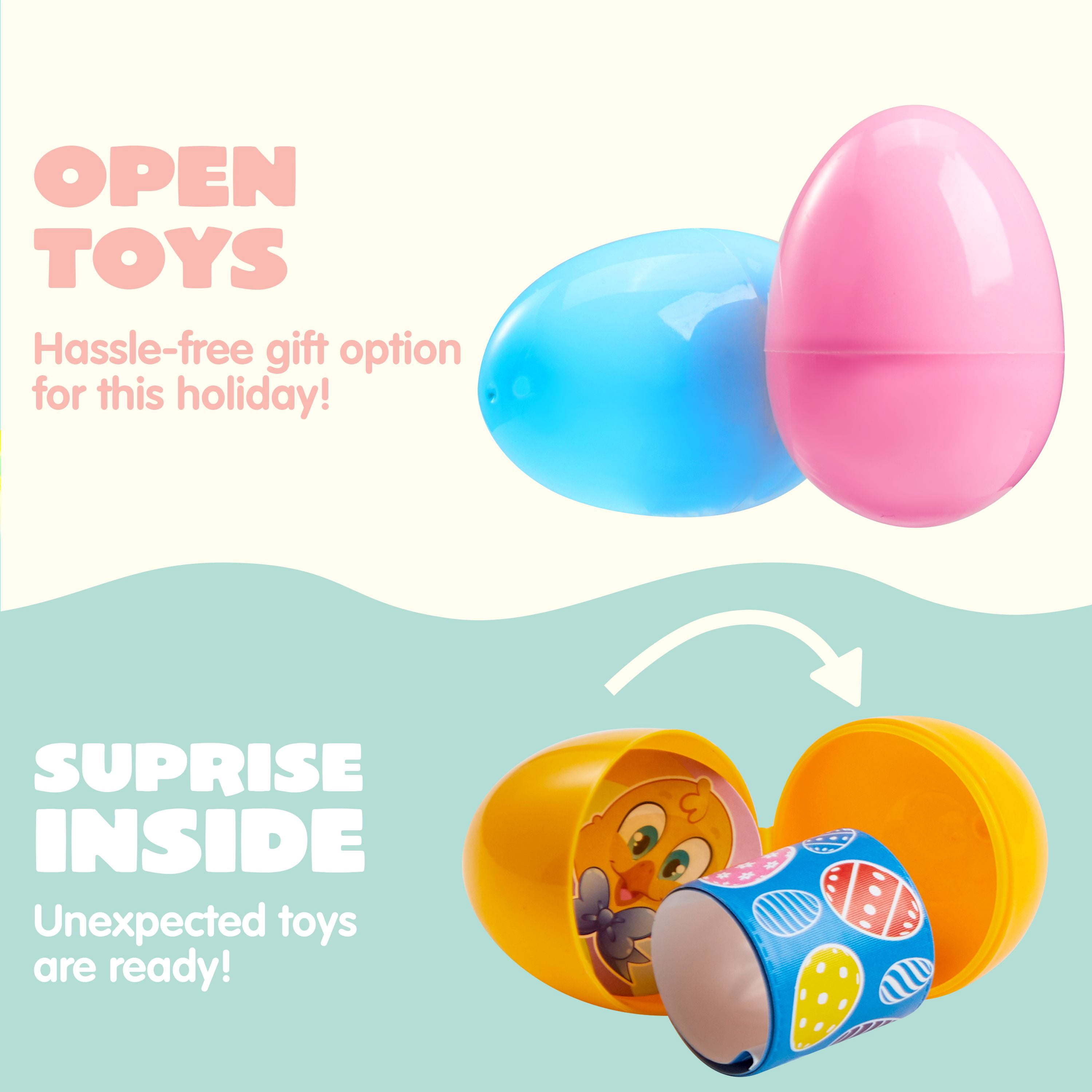 Joyfy 60 Packs Prefilled Easter Eggs with Assorted Toys,Easter Egg Bulk for Kids,Easter Eggs Hunt Events,Basket Stuffers Fillers,Classroom Prize Supplies
