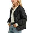 thumbnail image 5 of KyCheLot Boys Girls Button Jacket Crew Neck Solid Color Long Sleeve Clothes Kids Lightweight Travel Winter Coats, 5 of 6