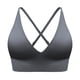 thumbnail image 1 of Sujetador deportivo largo con cuello en V para mujer - Tirantes finos ajustables - Top de yoga y fitness con copas acolchadas - Ropa deportiva de nailon y spandex, 1 of 7