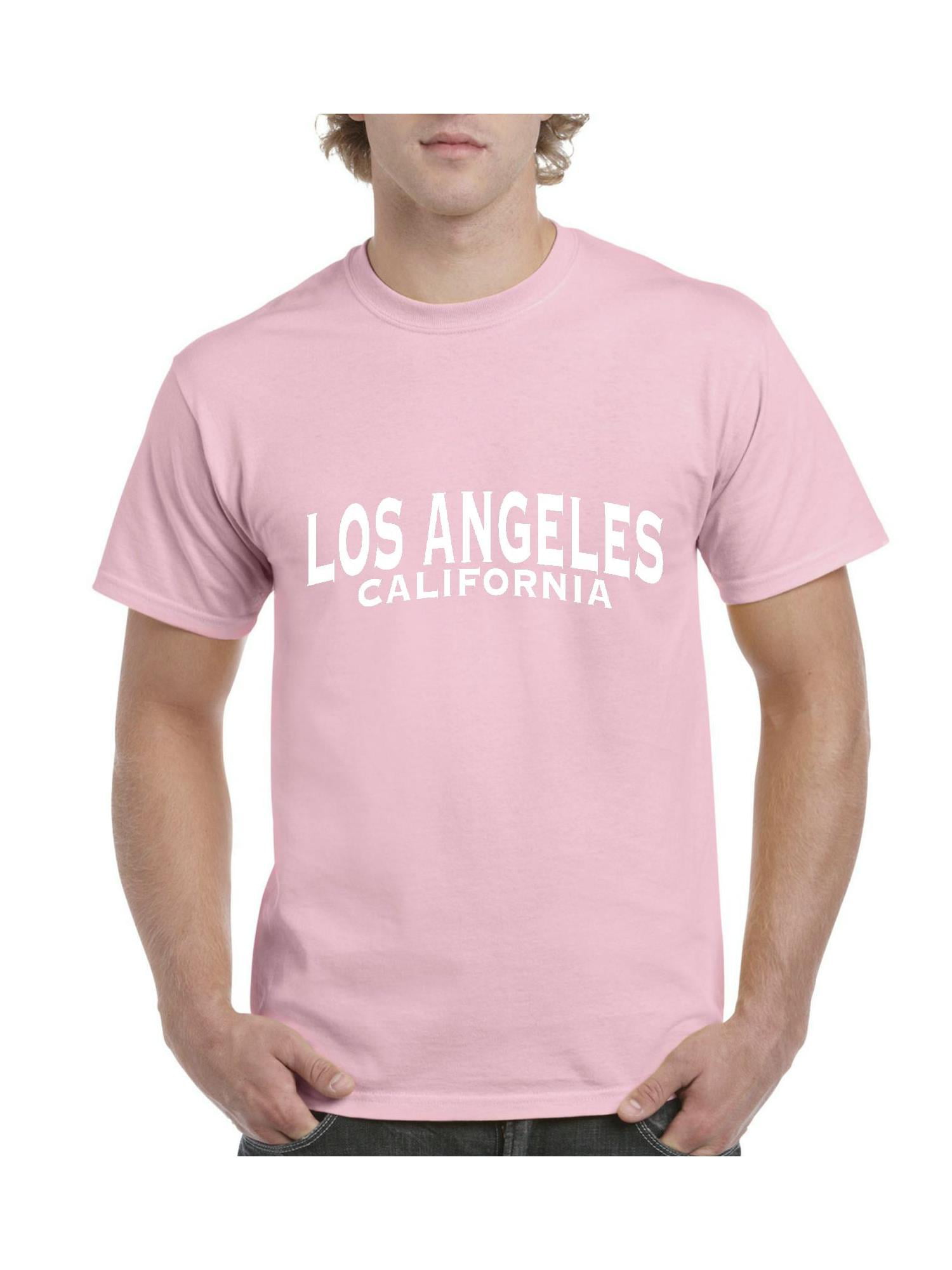 L.A LOS ANGELES CALIFORNIA FASHION SUMMER MEN/'S V-NECK SHORT SLEEVE T-SHIRT