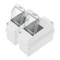 thumbnail image 1 of KAKOWELY electric box 2pcs Junction Boxes Power Distribution Protection Box Electric Box Weatherproof Electrical Box Power Distribution Box (2 Way)4.72"X3.58"X2.17", 1 of 4