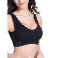 thumbnail image 2 of Femmes Sans Couture Boucle Croisée Froncée Push Up Soutien-Gorge Sport Sleep Crop Tops, 2 of 4