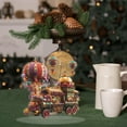 thumbnail image 4 of MOQIN Christmas Village Building - Christmas Decorations Indoor Resin Gingerbread Houses Decor - Farmhouse Xmas Party Holiday Decorations Centerpiece for Tiered Tray - 7.8 x 6.9 in, 4 of 9