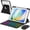 Black Mouse, variant on 7 Rainbow Backlight Rechargeable Detachable Keyboard Kit with Silent Wireless Mouse, 360 Swivel Adjustable Stand Case with Pencil Storage for iPad 7/8/9 10.2 inch, iPad Air 3 / Pro 10.5,Purple