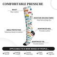thumbnail image 3 of Lsque Cute Transport Pattern Sport Compression Socks for Men & Women 15-20 mmHg Knee High Nurse Pregnant Running Medical and Travel Athletic, 3 of 6