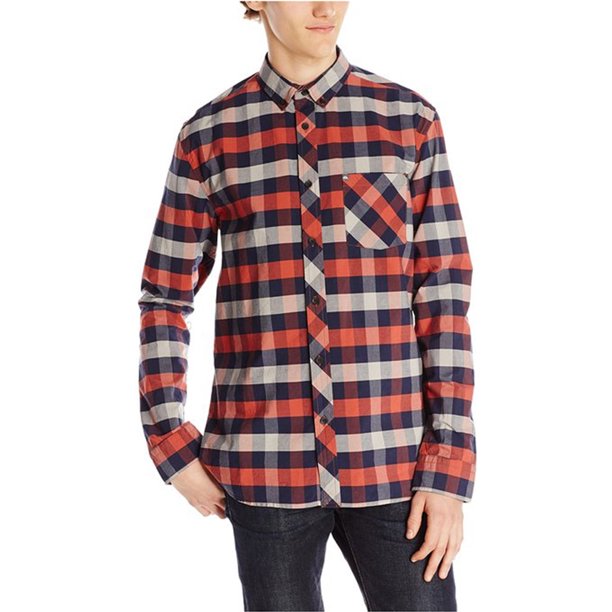 Camisa con Botones Lotted Quiksilver para Hombre Naranja X-Large