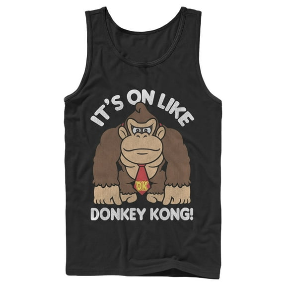 Men's Nintendo Donkey Kong Fist Pump Tank Top Black Large