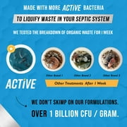 Active Septic Tank System Treatment Pods, 12 Dissolving Pacs with Enzyme-Producing Live Bacteria Solution, 1 Year Supply