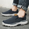thumbnail image 6 of Mens Anti Slip Loafers Lightweight Breathable Casual Shoes Canvas Comfortable Walking Shoes Outdoor Driving Shoes Blue 7.5 US, 6 of 7