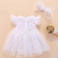 thumbnail image 4 of Bearichfupo Newborn Infant Baby Girls Spring Summer Tulle Solid Sleeveless Birthday Party Romper Princess Dress Headbands Clothes, Sizes 3-6 Months, 4 of 4