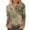 Green-shirts for women, variant on Womens 3/4 Length Sleeve Tops Plus Size Summer Crew Neck Shirts Vintage Flower Printed Blouses