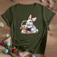 thumbnail image 2 of VBTAPA Women Happy Easter Shirt Eggs Hunting Themed Graphic T-Shirts Funny Cute Graphic Tees Teen Girls Short Sleeve Crewneck Tops Lightning Sales Army Green XXL, 2 of 4