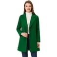 thumbnail image 1 of Abrigos de invierno raglán cruzados con solapa con muesca para mujer Pasto verde L, 1 of 6